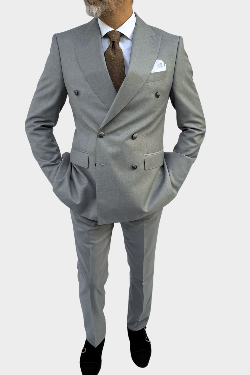 BLUE STRIPED CROSSOVER SUIT - PHOENIX – banzola-collection