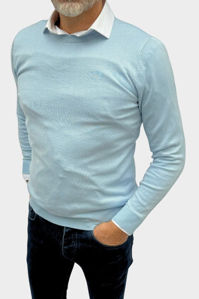 banzola-collection PULL COL ROND BLEU - EXCELSIOR R35