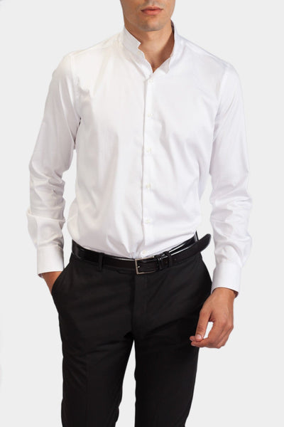 CHEMISE PISA BLANCHE STRETCH. - banzola-collection