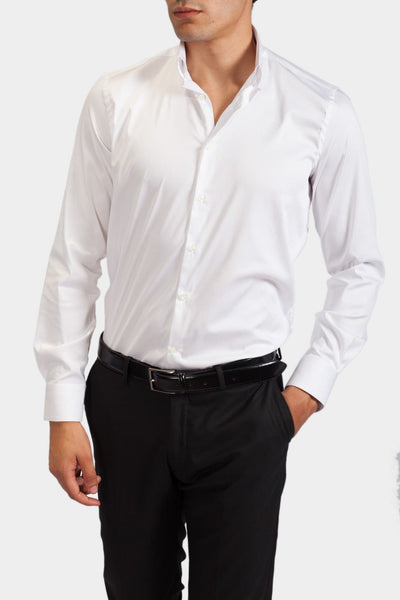 CHEMISE ROMA BLANCHE STRETCH. - banzola-collection