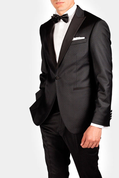 SMOKING PEAK LAPEL BLACK ## - banzola-collection